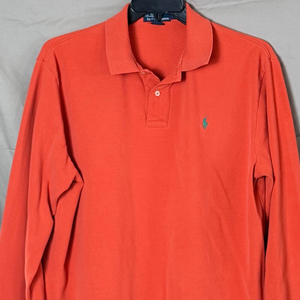 Polo by Ralph Lauren Polo shirt men’s XL long sleeve orange. Great Condition! - Picture 2 of 6